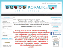 Tablet Screenshot of koralik.sk